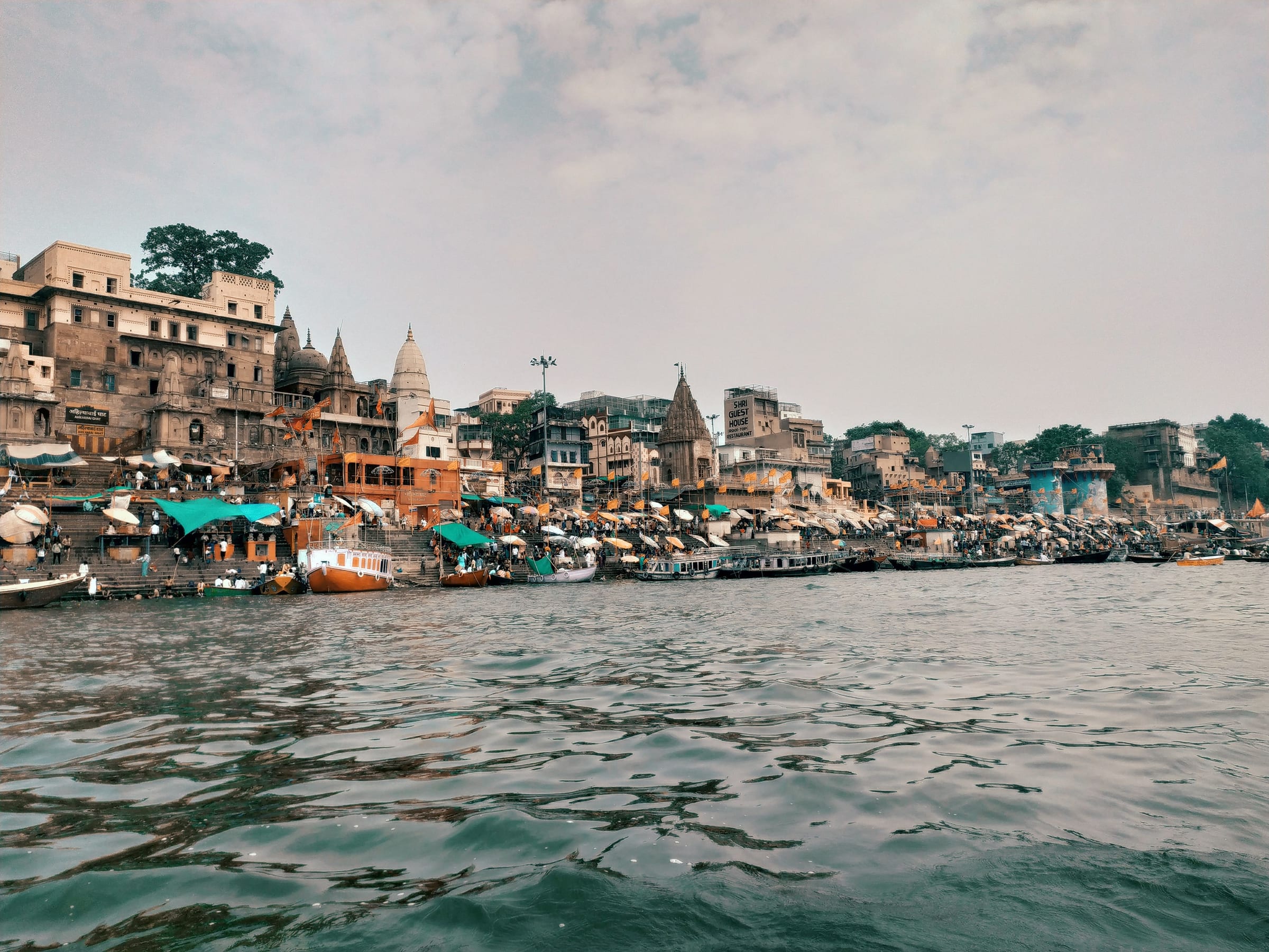 Ghats of the Ganges river in Varanasi