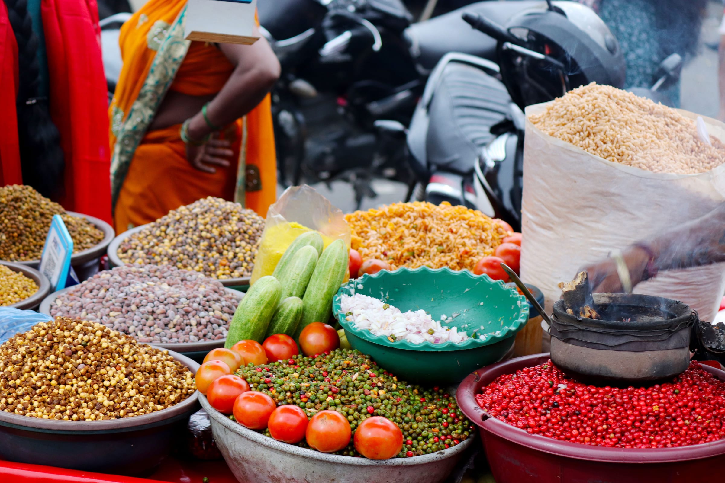 Traditional Indian thali meal