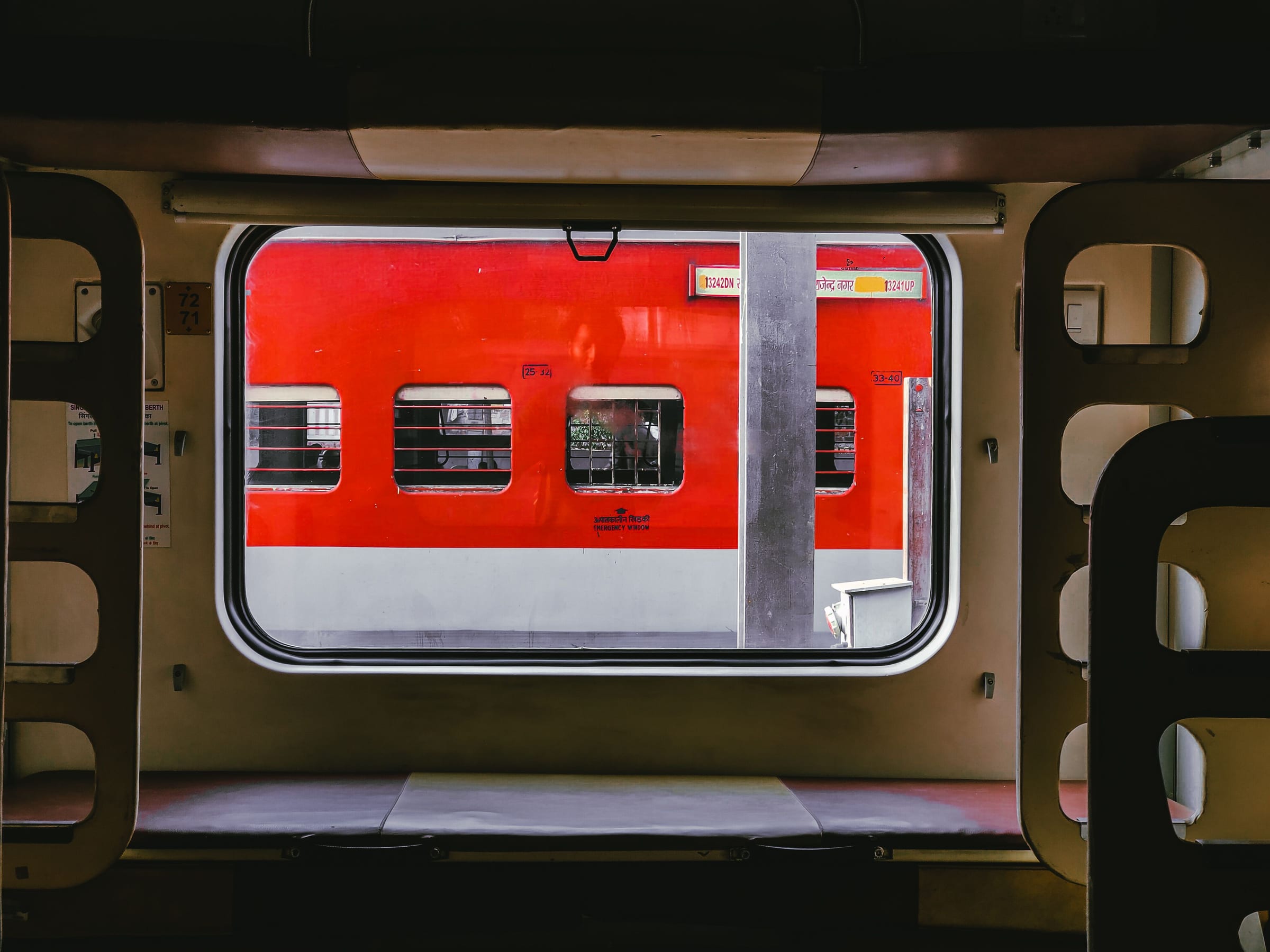 Luxury heritage train interior in India