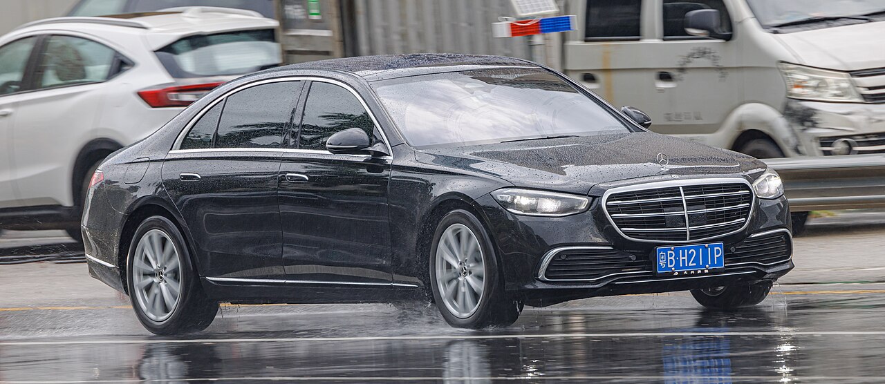 Black Mercedes-Benz S-Class luxury sedan